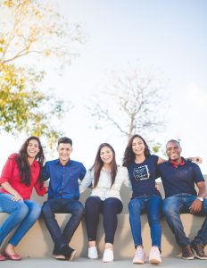 group of students smiling